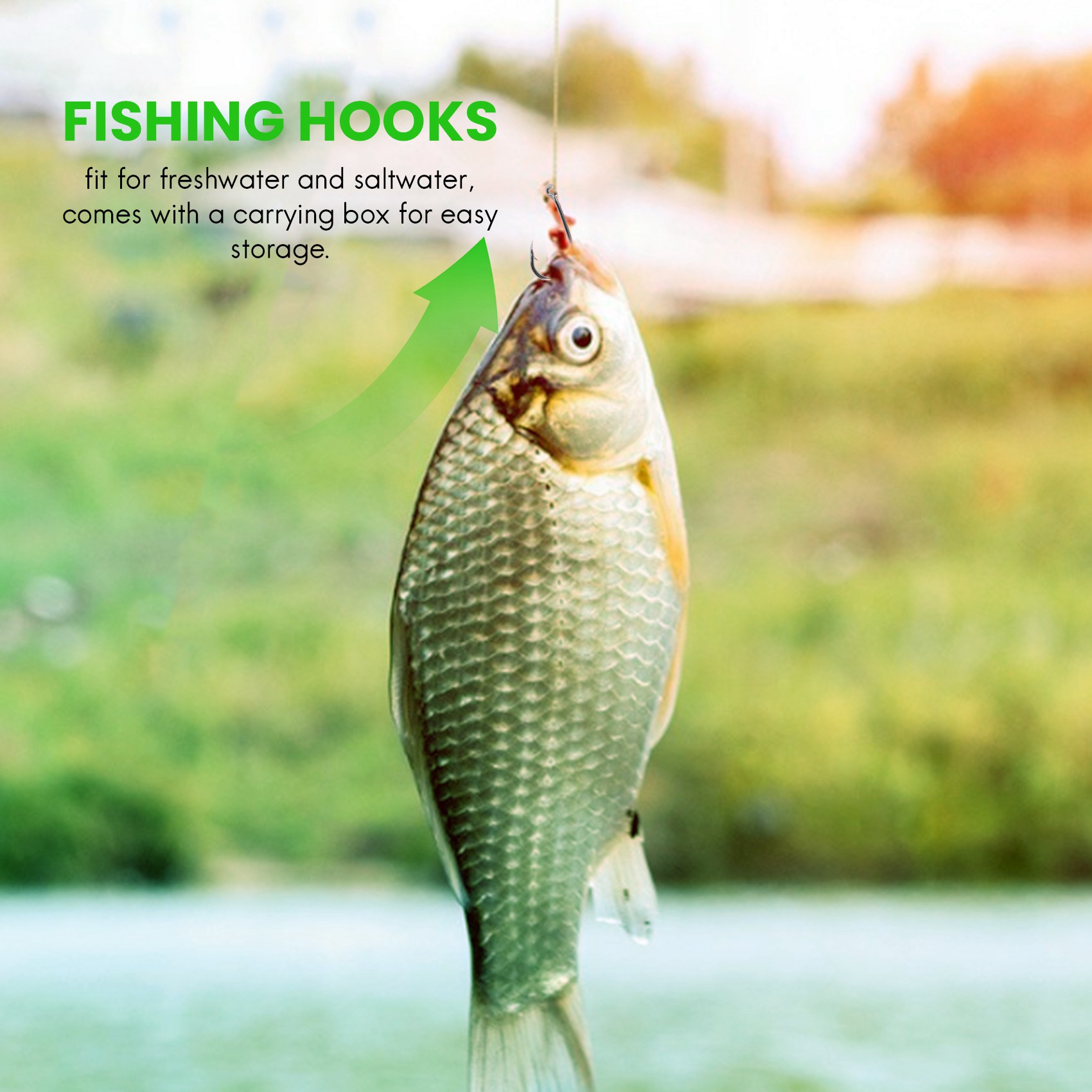 Fishing Hook Box - Barang baru 500Pcs/Set Ukuran Campuran #
