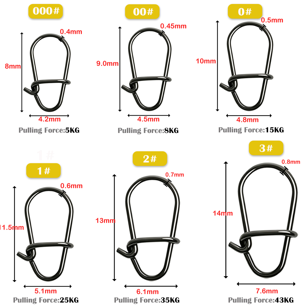 GOBAIT 100Pcs Konektor Putar B - Fishing Hook Offset ulasan dan harga