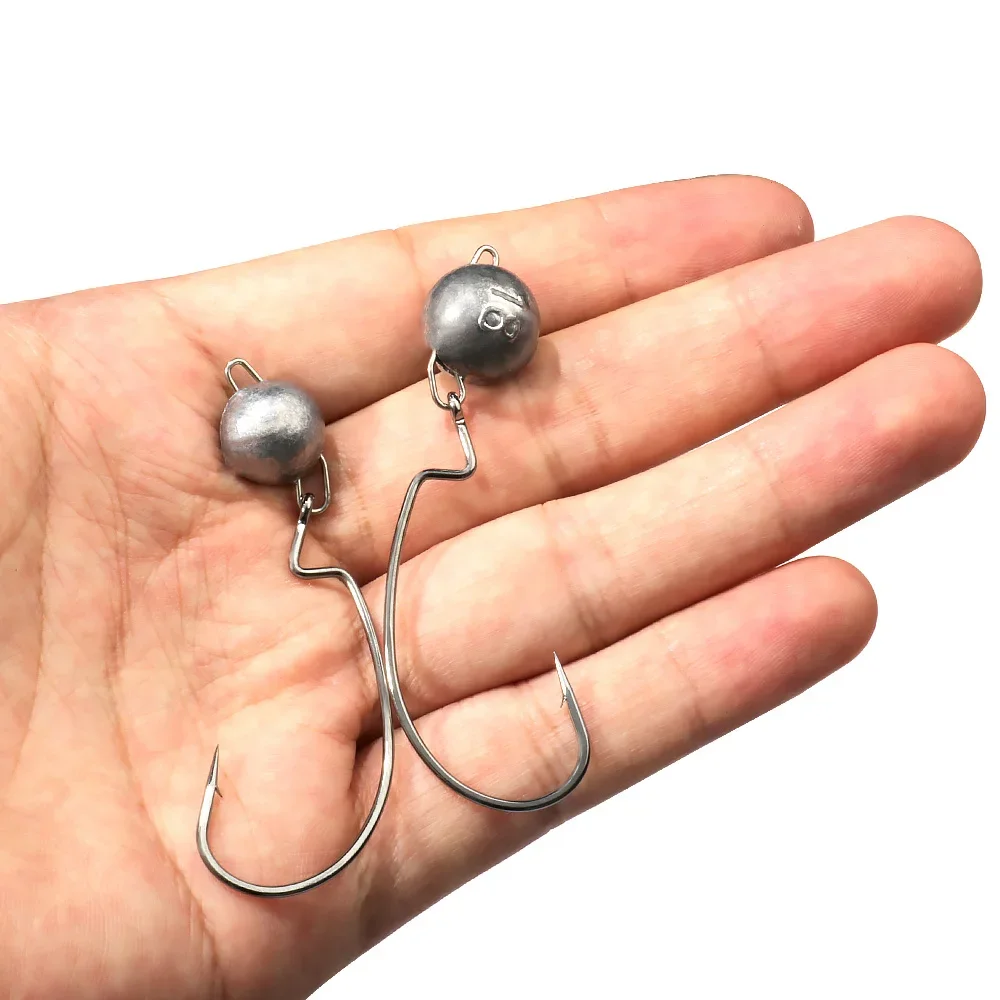 5 Buah Kait Cacing Kepala Jig  - Fishing Hook Offset ulasan dan harga